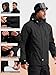 FREE SOLDIER Men's Waterproof Ski Snow Jacket Fleece Lined Warm Winter Rain Jacket with Hood Fully Taped Seams(Black,M)