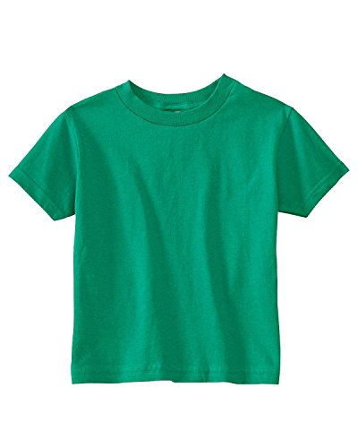 RABBIT SKINS 5.5 oz. Jersey Short-Sleeve T-Shirt (RS3301) Kelly Green, 5-6