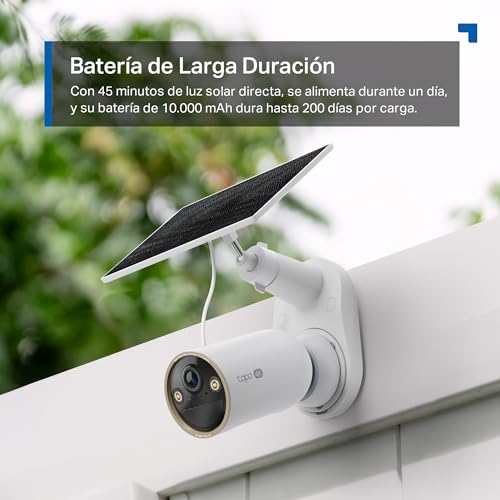 Tapo C460 Kit Solar Cámara de Vigilancia Exterior Starlight Color Visión Nocturna Dual Banda WiFi Base Magnética Grabación MicroSD Cifrada Detección de IA Batería de 10000 mAh, Cámara 4K 8MP - imagen 6