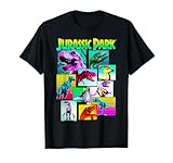 Jurassic Park Dinosaurs of The Park Neon Retro T-Shirt Small