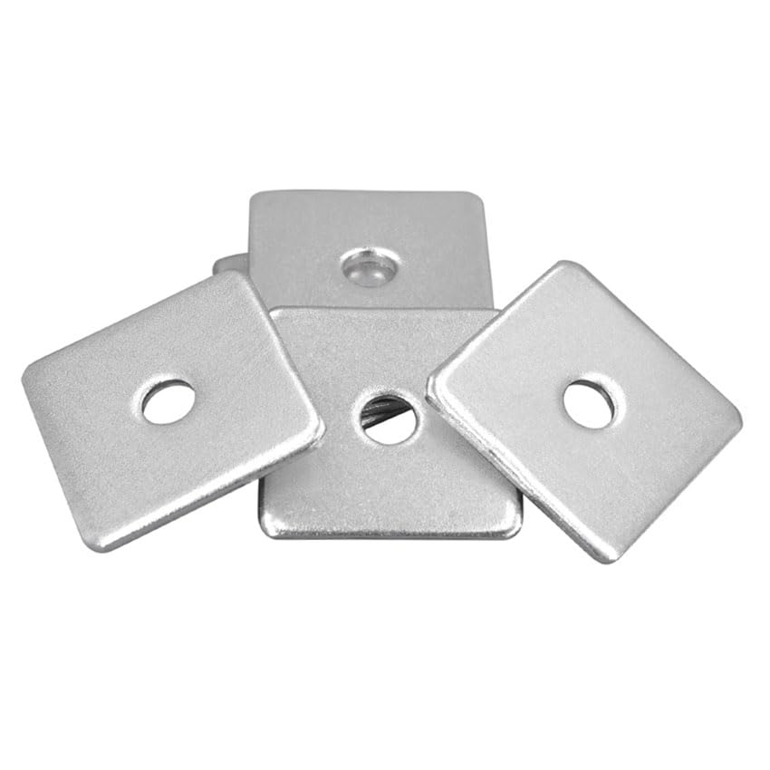1/5/10pcs Square Plate Washers M8 M10 M12 M14 M16 Thick Zinc Plated Bright - (Inner Diameter: M12x40x2.5, Number of Pcs: 1Pcs)
