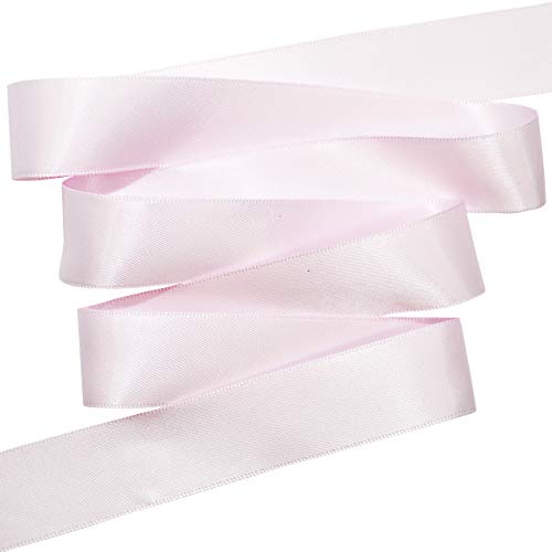 Image of Morex Ribbon 08822 /50-103 Double Face Satin Ribbon, 7 /8 inch x 50 Yd, ICY Pink