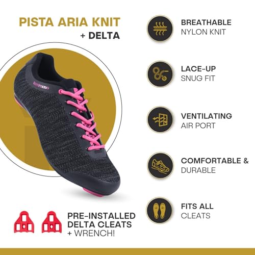 Image of Tommaso Pista Peloton Shoes for Women - Ready to Ride with Pre-Installed Delta Cleats for Indoor Bikes & Cycles - Explore Variety Cycling Shoes & Bike Accessories
