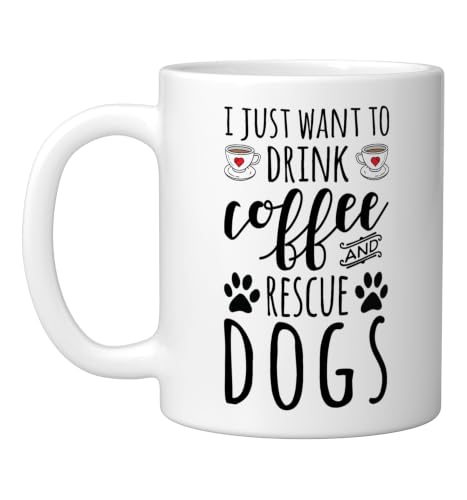 Drink Coffee And Rescue Dogs Ceramic Mug