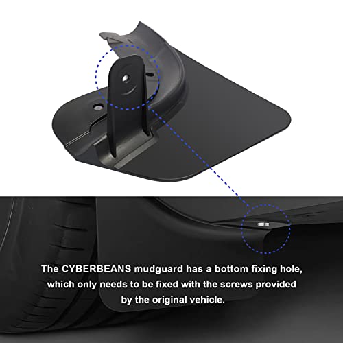 Cyberbeans 4Pcs For Tesla Model Y Mud Flaps Car Splash Guards Tire Protector,Mudguard No Drilling Required Mudflaps Accessories 2020 2021 2022 2023 #TOP5