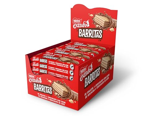 NESTLÉ EXTRAFINO Barrita de barquillo cubierto de chocolate con leche, paquete 30 barritas de 30 g