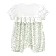 gurcooc Baby Mädchen Strampler Kurzarm Bodysuit Floral Rüschen Jumpsuit Sommer Bow Body Onesie Outfit Set, 3-24 Monate