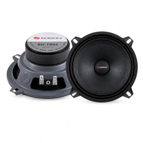 Edison ED-TR52 5.25 İnç Midrange Hoparlör, 300 W Maksimum Güç, 80 W Rms, 4 Ohm, Oto Ses Sistemleri için, 2 Adet