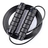 Jump Rope, Adjustable Jump Rope, Tangle-Free Rapid Speed with Ball Bearings for Men, Women and Kids, Home Exercise and Slim Body Weighted Speed Skipping Rope for Fitness at Home Gym Workout