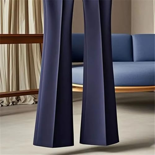 Women High Waist Casual Suit Pant Office Lady Fashion Flared Pants Wide Leg Vintage Slim Trousers4