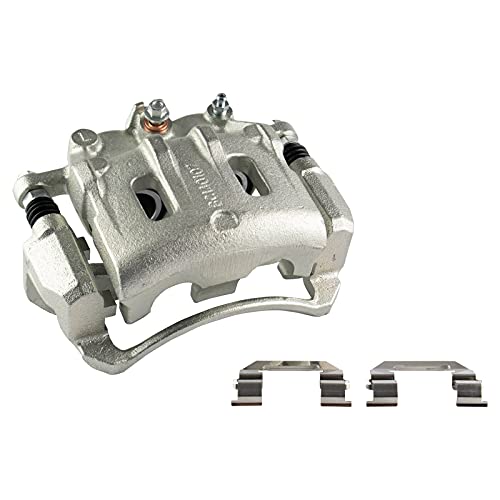 Image of TRQ Front Brake Caliper Set Zinc Coated Brackets Hardware Compatible with 2012-2015 Chevrolet Captiva Sport 2007-2009 Equinox 2007-2009 Pontiac Torrent 2008-2010 Saturn Vue 2007-2009 Suzuki XL-7