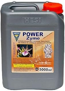 Fertilizante Estimulador Hesi Power Zyme Hongo Alimento Crecimiento para Cultivos de Cannabis y Marihuana. Mejora su Crecimiento y Floración. Aditivo. Producto CE. 5Litro