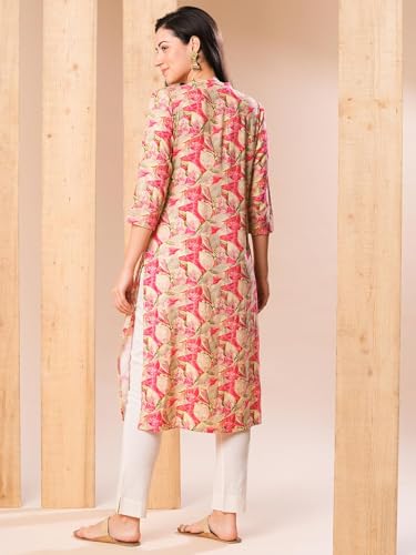 Image of Globus Women Kurta (3641556001 Pink S)