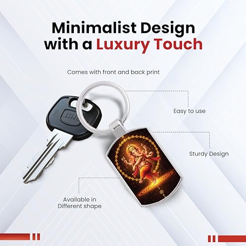 Image of Premium Printed Metal Keychain for Men & Women | High-Definition Artwork Print | Durable Key Ring for Car, Bike, Home & Office Keys | Stylish Decorative Key Holder Gift