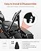 VEVOR Motorcycle Backrest Sissy Bar, Compatible with Harley-Davidson Touring Models, 27 in Height Quick Release Detachable Passenger Backrest, Metal Frame and Leather Rear Pad, For Motorcycles, Black