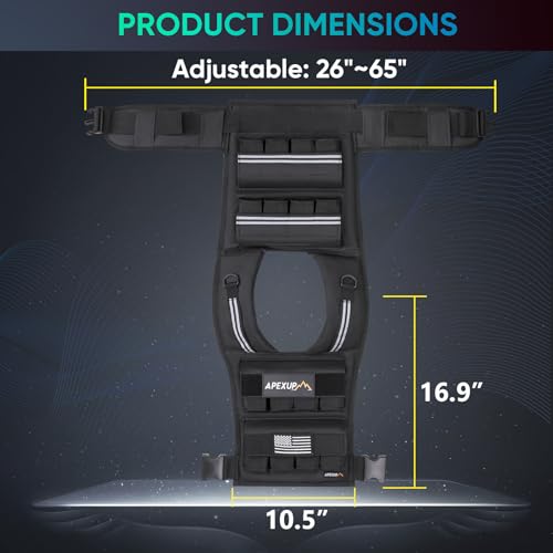 Image of APEXUP Adjustable Weighted Vest Men 20lbs /30lbs /40lbs Weights with Reflective Stripe, Weight Vest Woman Workout Vest for Strength Training Running Walking