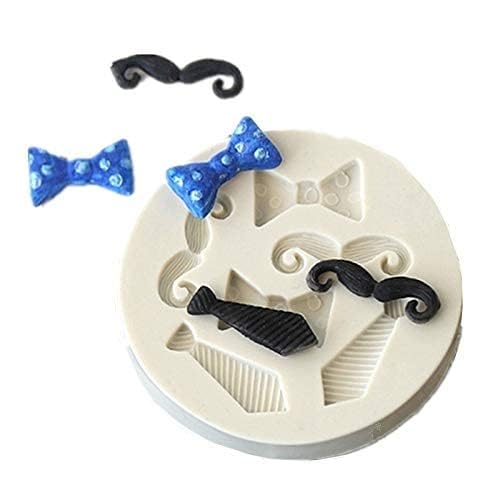 MATIN IMPEX Cake Baking Decorative Liquid Silicone Surrounding Bow Tie Mustache Fondant Cake, White (cfm243)-image-27