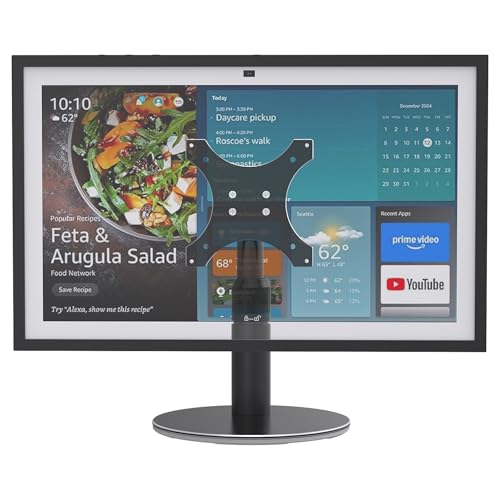 Letlar Tiltable Stand for Echo Show 21 & 15 (1st, 2nd Gen), Rotatable & Tiltable Up to 90 Degrees, Compatible with Echo Show 21, 15 1st & 2nd Gen, Aluminum Tabletop Stand