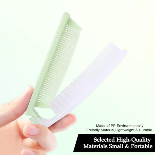 Image of GLUN Foldable Comb, Portable Travel Hair Comb for Detangling, Massage, and Anti-Static Styling Accessories