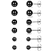 JewelryWe Schmuck 6 Paar Damen Ohrstecker, Elegant Edelstahl Imitation Perlen Kugel Ohrringe Gestüt Stecker Silber Schwarz 3~8mm für Frauen Mädchen