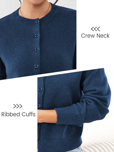 Image of Ibeauti Cropped Cardigan Sweaters for Women 2026 Trendy Spring Y2k Outfit Long Sleeve Button up Open Front Short Knit Sweater