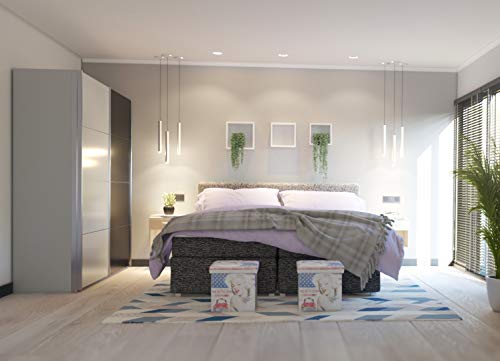 Maintal Betten Boxspringbett Howard inklusive Topper | Aus Strukturstoffbezug in anthrazit | 100 x 200 cm | 235975-4840 - 235975-4840 Maintal Betten Boxspringbett Howard inklusive Topper | Aus Strukturstoffbezug in anthrazit | 100 x 200 cm | 235975-4840