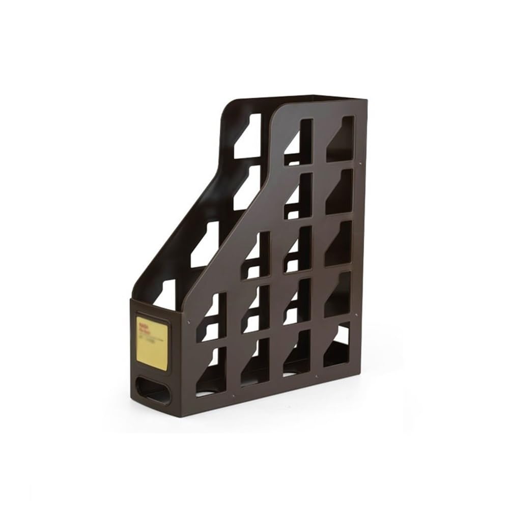 J9V4G6S3B5 Desktop File Rack Magazine File Holder, Space-Saving Organizer for Paper Literature Documents(Black)