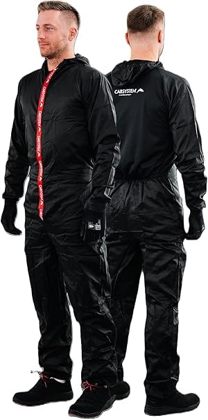 Coverall Black Suit - Traje de pintura lavable, color negro