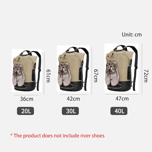 Mochila impermeable Naturehike 20L Khaki miniatura 5