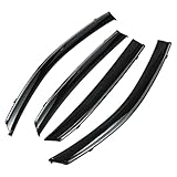 HEROFFIX 1 Satz Fensterabweiser für Honda Civic Hatchback 2016-2021 Seitliche Fensterwindabweiser Schwarz