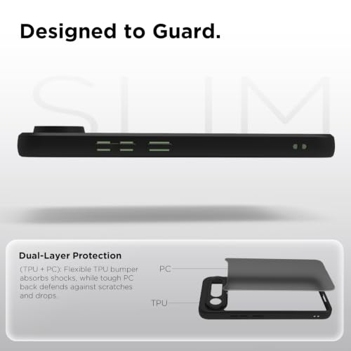 Image of RIGGEAR Shockproof Sleek Hybrid Armor Back Cover Case for Vivo X300 FE 5G (Smoke Black Matte PC + Black TPU Bumper)