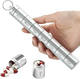 Weekly Pill Organizer Travel Kit Portable 7 Days Pill Holder 7 Compartments Pill Portable Suspension Travel Pill