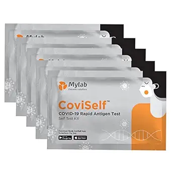 Mylab CoviSelf COVID-19 Self Test Kit for Home,Proven Highest-Accuracy ICMR Approved (Pack of 5)