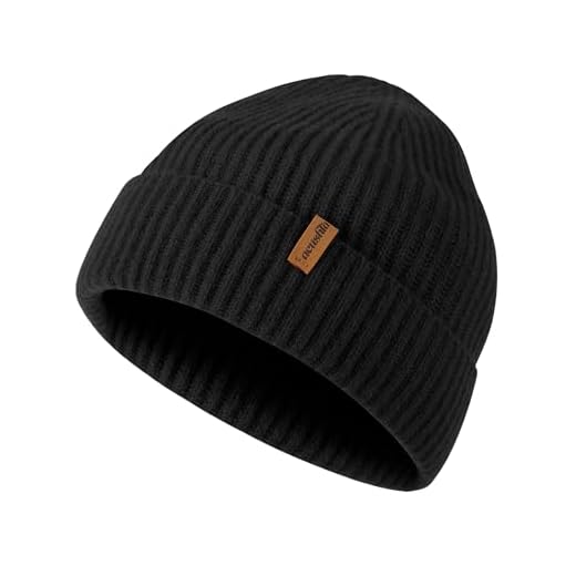 ACUSHLA Berretto invernale in 100% lana merino, unisex, vestibilità ampia, lavorato a maglia, berretto Skullie per il freddo, nero, Taglia unica 9 ACUSHLA Berretto invernale in 100% lana merino, unisex, vestibilità ampia, lavorato a maglia, berretto Skullie per il freddo, nero, Taglia unica