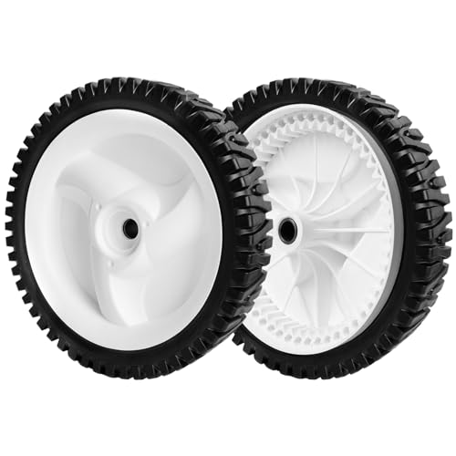 ranwin 532403111 Front Drive Wheels Fit for Craftsman Mower - 194231X427 Front Tires Wheel Fit for Craftsman & HU Self Propelled Lawn Mower Tractor, 2 Pack, White