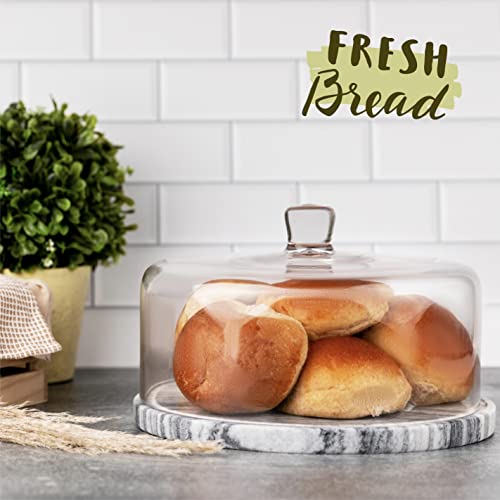 Galashield Marble Cake Stand With Dome | Cake Plate With Glass Dome Cake Cover #TOP6