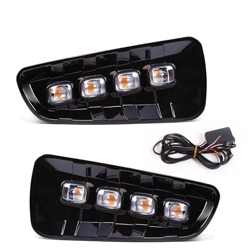 Feux anti-brouillard Ford F150 2009-2014 LED DRL optique avant avec clignotant jaune