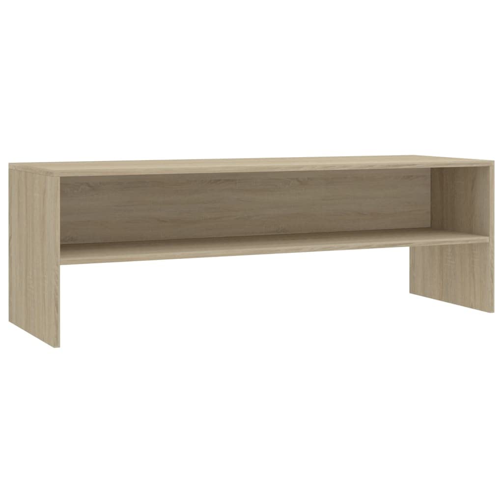 Mobile TV in rovere Sonoma, 120 x 40 x 40 cm, in legno, con scomparto aperto, spazio e ripiano, mobile per soggiorno, per gaming, home theater e arredamento moderno