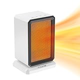 POLENTAT セラミックヒーター 電気ファンヒーター 小型 1300W 900W 500W 4段階切替 6~8畳対応 3秒速暖 70°首振り 転倒自動オフ タイマーオフ ハンドル付き 1.8m電源コード付き 防寒対策 節電 無味無臭 寝室 リビング 脱衣所 オフィスに最適