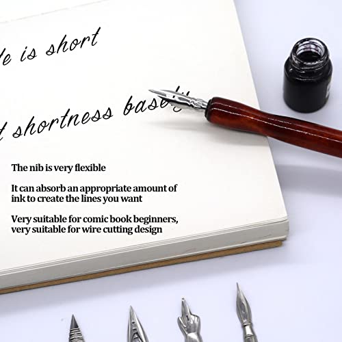 Zerodis Calligraphy Nib Comic Pen Flexible Application High Performance Durable Material Tip Replacement For Beginners(Turnbuckle Tip*10) #TOP1