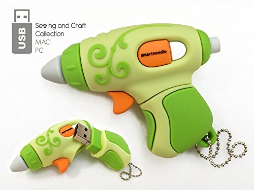 Smartneedle 4Gb Flash Drive 'Glue Gun Green'. Works with Pc and Mac, This Pen Drive is Great for Transferring, Storage or Backup Files or Pictures