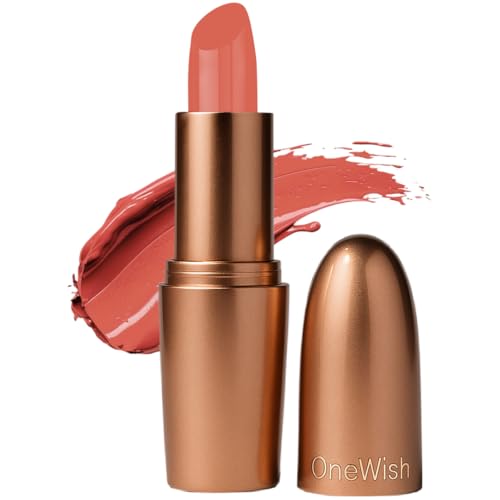 Image of One Wish Creamy Matte Lipstick Long Lasting for Women - Rusty Orange Shade 24 | Full Coverage | High-Pigment | SPF | Vitamin E, Almond Oil & Shea Butter for Moisturising Lip | 8 Hrs Lasting | Smooth Finish | 3.8 gm