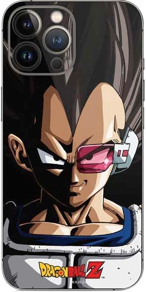 Vista 59 de Skinit Calcomanía para iPhone 14 Pro Max, diseño oficial de Dragon Ball Z Goku Iconic Kanji Symbol Naranja