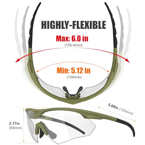 Image of HTS HUNTERSKY S53 Anti Fog Tactical Shooting Range Safety Glasses ANSI Z87.1 Ballistic Eye Protection Hunting Airsoft Riding