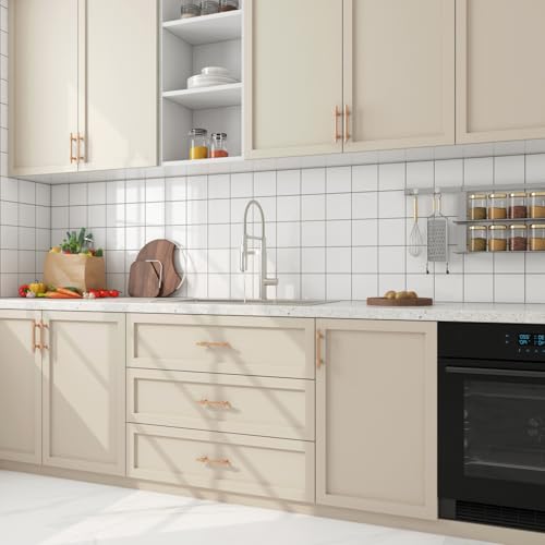 Comparison: Best Cream Color For Kitchen Cabinets 11 FunStick Taupe Beige Wallpaper Peel and Stick Beige Contact Paper for Cabinets Drawers Countertops Kitchen Vinyl Wrap for Cabinet Wallpaper Waterproof Self Adhesive Wall Paper for Bedroom Walls 16x80