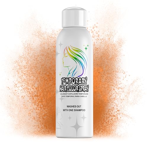 Amzsudy Temporäres Haarfärbespray für Erwachsene – Sofortige Orange-Farbalternative | Nicht klebend, waschbar & sanfte Formel | Für Partys, Halloween, Kostüme (150 ml)