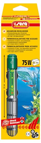 sera Aquarium-Regelheizer 50W | Schockresistentes Quarzglas | Sicherheitsschaltung | Für Süß- & Meerwasser | Schutzkorb gegen Verbrennungen | Für 30-50L Aquarien | Vollständig untertauchbar