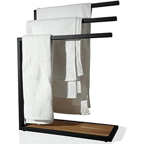 Toallero de pie de Madera de Roble Estilo Loft Cover