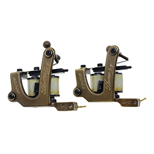 Thomas Coil Tattoo Machine Gun Brass Frame Handmade(Pack of 2) for Liner&Shader