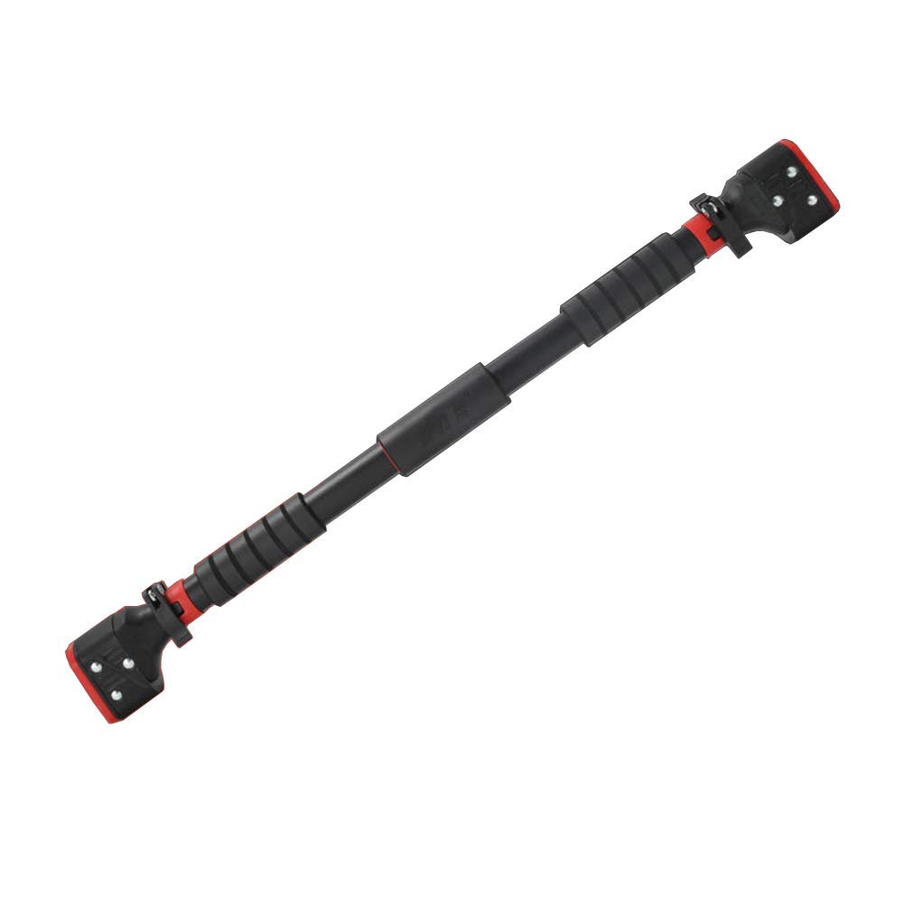 Barra de dominadas para puerta, no requiere tornillos. Barra de dominadas de ancho ajustable con mecanismo de bloqueo, base curva. Segura y estable para ejercicios en casa, entrenamiento de fuerza y